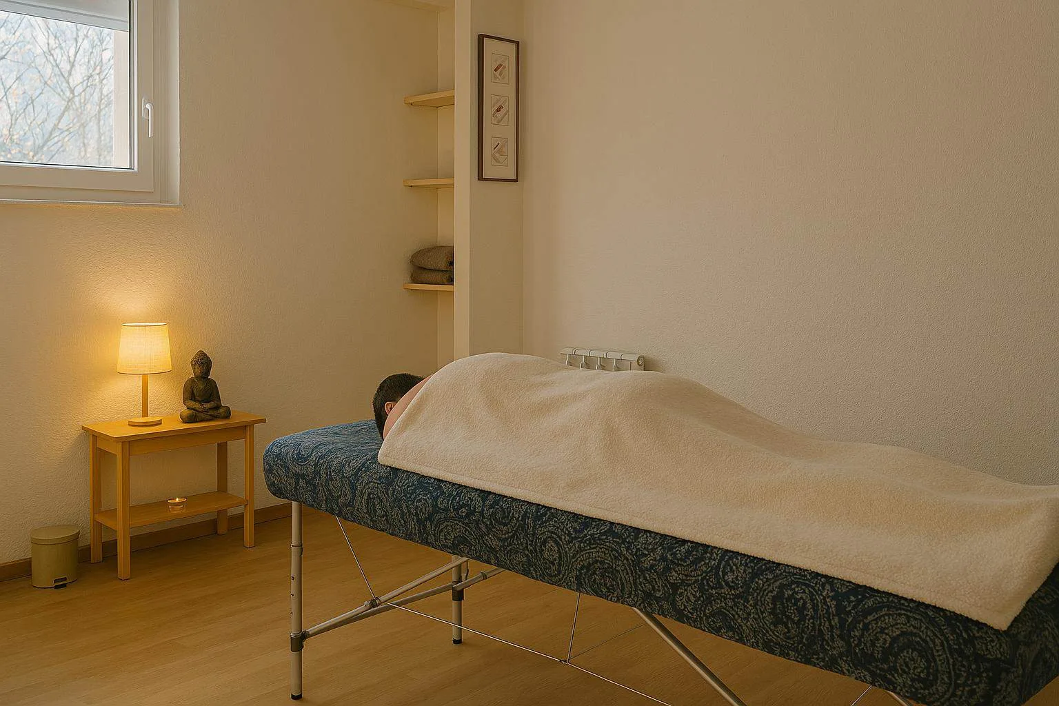 Olivia Charpentier en posture de virasana