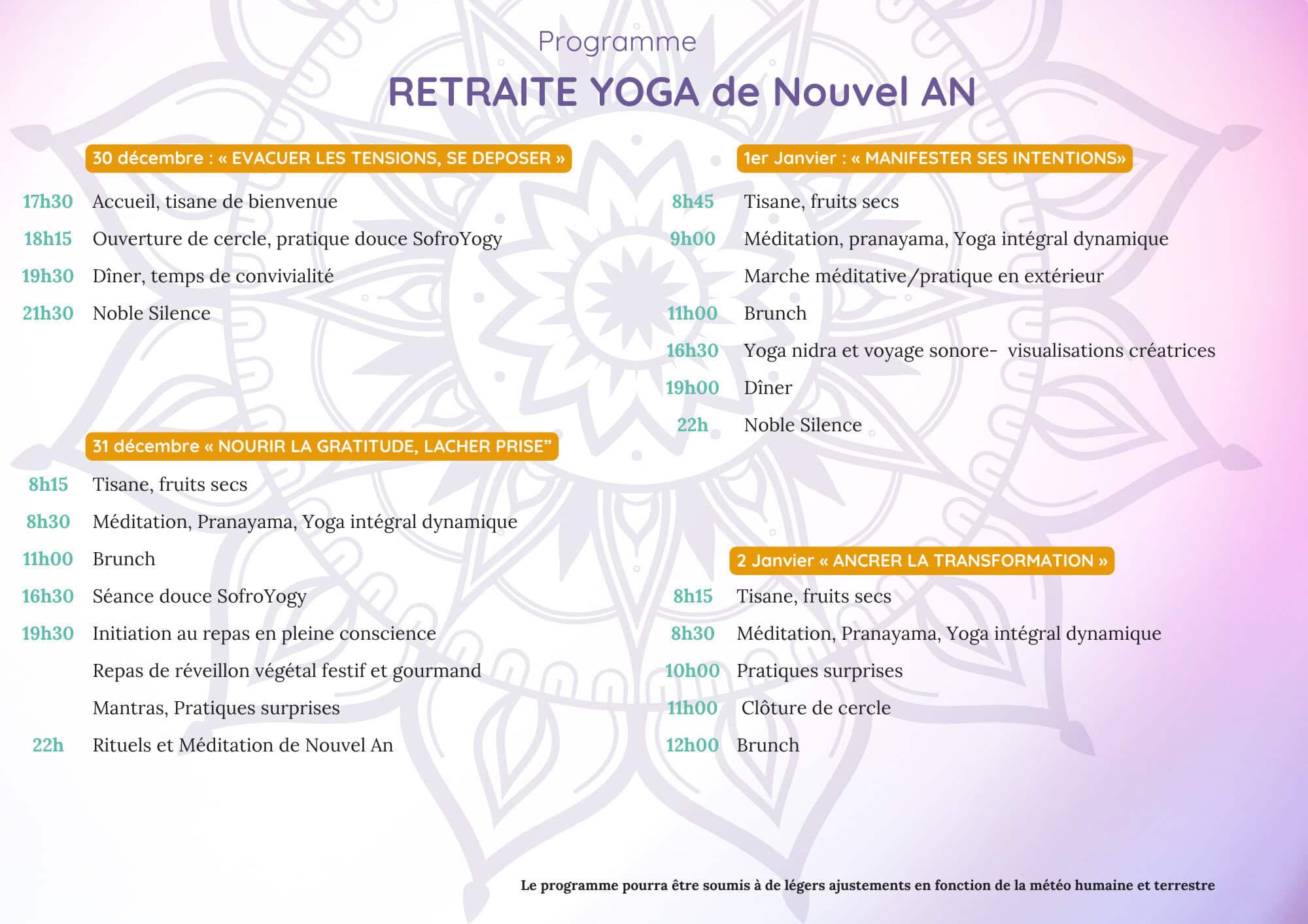 Retraite Yoga nouvel An, réveillonner autrement 6 PROGRAMMENOUVELAN27
